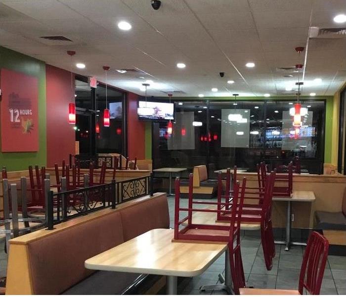 inside view of fast food restaurant